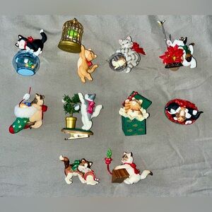 10 Hallmark Keepsake Mischievous Kitten Ornaments (Years 1999-2009 / NO 2006)